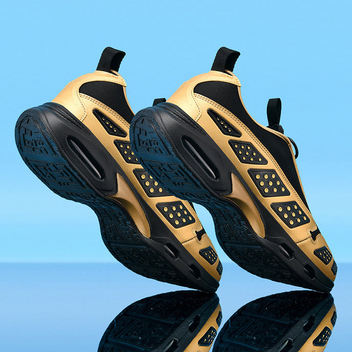 Herren sportlicher Schlupfsneaker mit integrierter Luftkammer, Reißverschlusszug und gedämpfter Profilsohle Drune