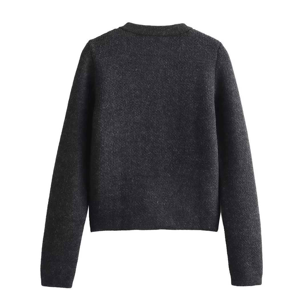 Damen Strickjacke mit dekorativen Knöpfen und Taschen Drune