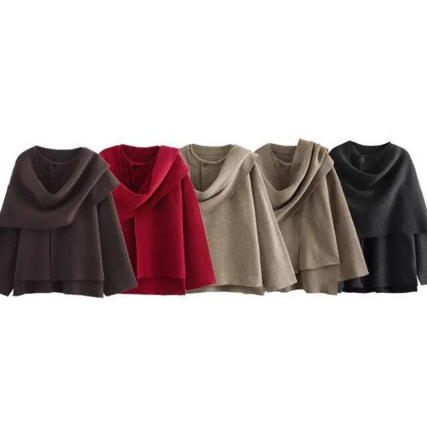 Damen elegant geschnittene Überjacke mit Rollkragen Drune