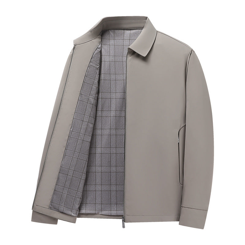 Herren Leichte Harrington‑Jacke mit Softshell‑Außenmaterial und Glencheck‑Futter Drune