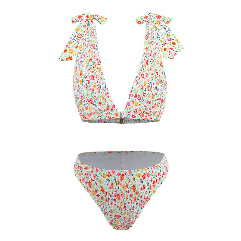 Damen Blumenmuster Bikini Drune