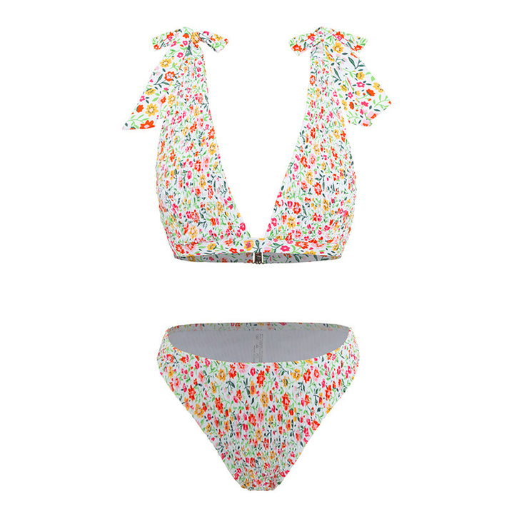 Damen Blumenmuster Bikini Drune