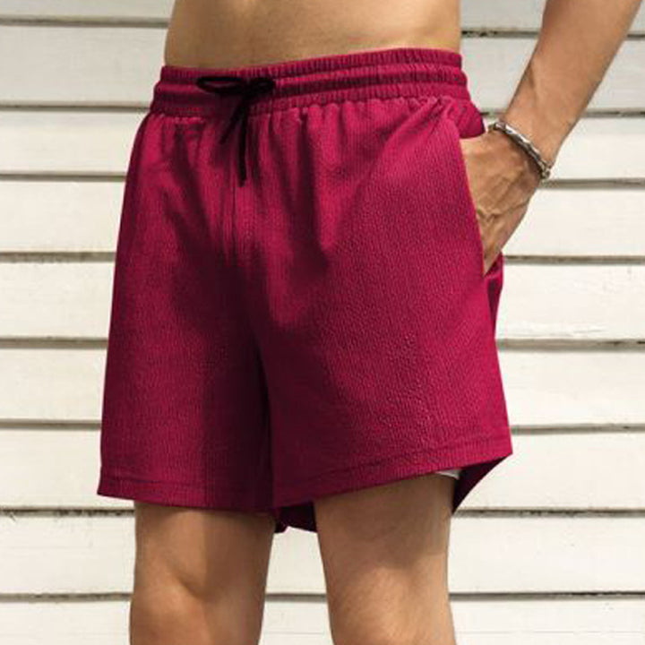 Herren nan zweilagige Schwimmshorts mit innerer Kompressionshose und seitlicher Smartphone-Tasche Drune