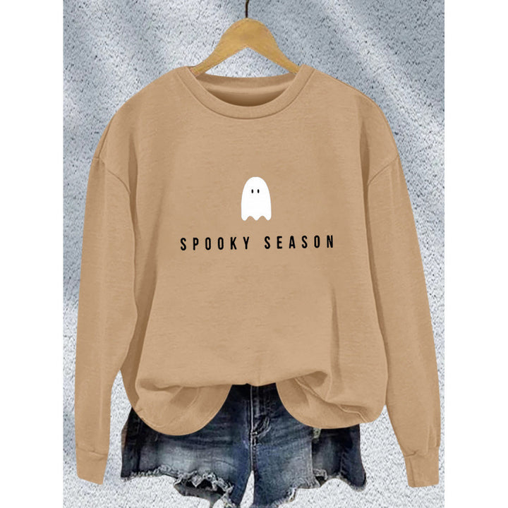 Unisex nan lässiges Halloween Sweatshirt mit Gespenst-Print und Oversize-Schnitt Drune