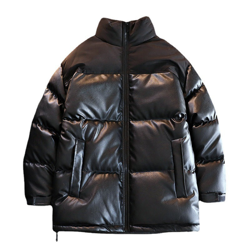 Unisex Wattierte Oversize-Steppjacke mit Stehkragen und verdecktem Reißverschluss Drune