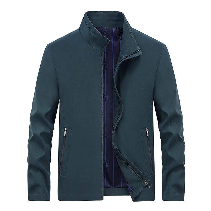 Herren Urbaner Softshell-Übergangsblouson mit Stehkragen, verdecktem Reißverschluss & feinem Innenfutter Drune