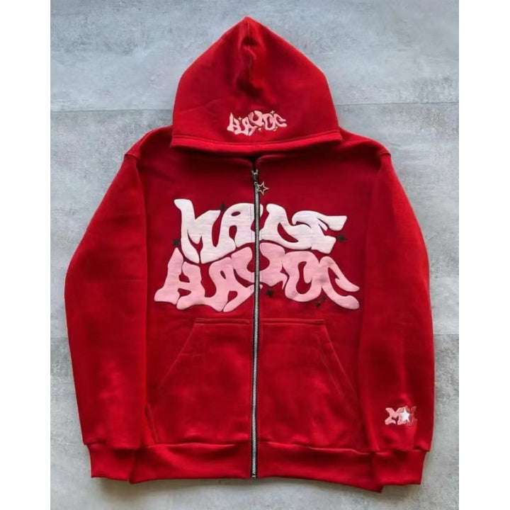 Damen Kapuzenjacke mit grafischem Schriftzug und lässigem Schnitt Drune