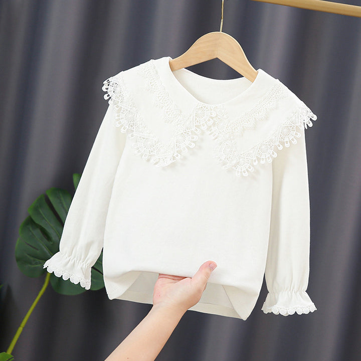 Damen Sweatshirt mit hohem Spitzenkragen Drune