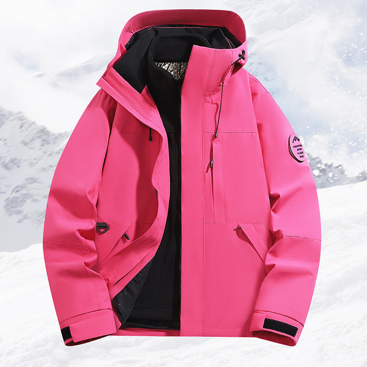 Herren mehrlagige Schneesportjacke mit atmungsaktiver Membran und verstellbarer Kapuze Drune