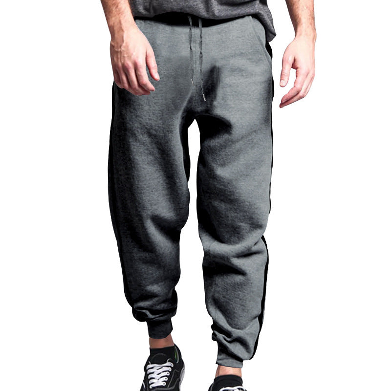 Herren Relaxed-Fit Jogginghose mit seitlichem Kontraststreifen, Elastikbund & Kordelzug Drune