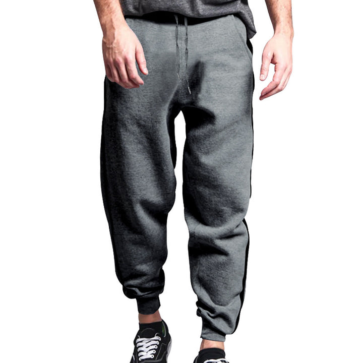Herren Relaxed-Fit Jogginghose mit seitlichem Kontraststreifen, Elastikbund & Kordelzug Drune