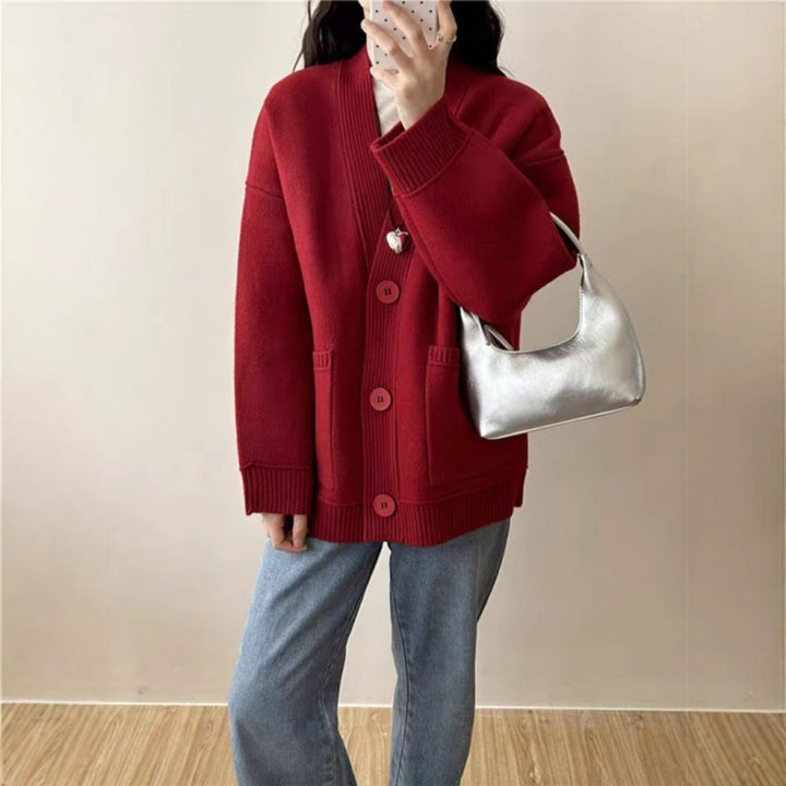 Damen gemütlicher Strickcardigan Drune