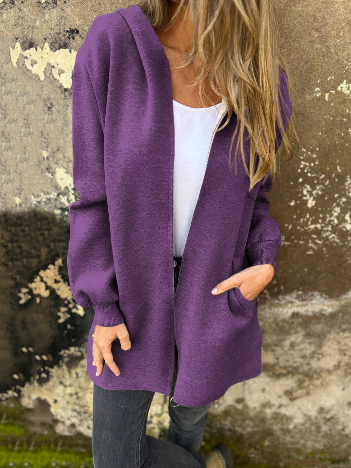 Drune | Hoodie - Relaxed Fit - Reißverschluss - Mittellang mit Taschen