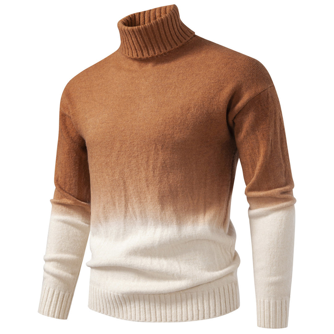 Herren Rollkragenpullover mit sanftem Farbverlauf und Feinstrick-Qualität Drune