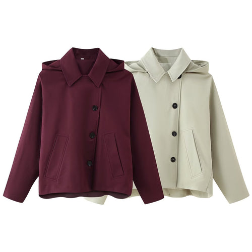 Damen Übergangsjacke mit Kapuze und praktischen Taschen Drune
