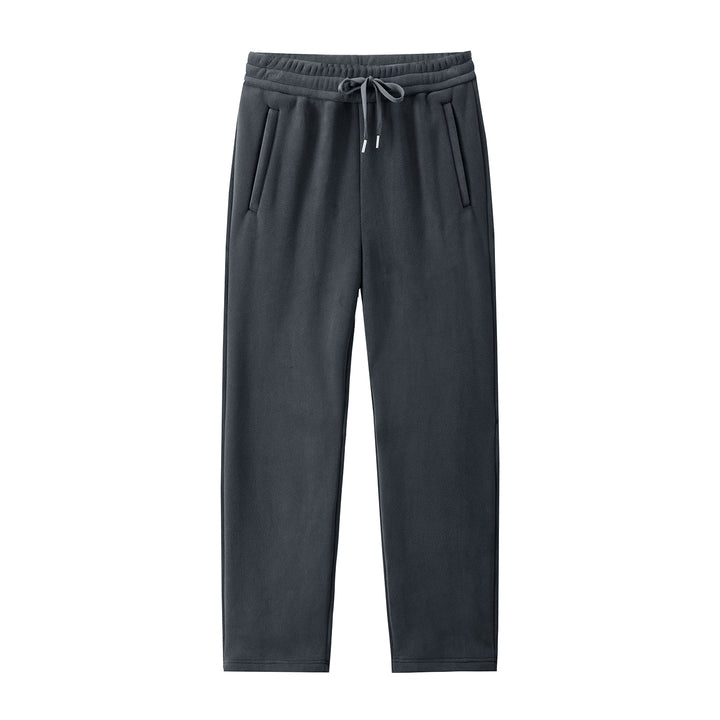Herren Fleece-Jogginghose mit elastischem Bund, Kordelzug und gerippten Bündchen Drune