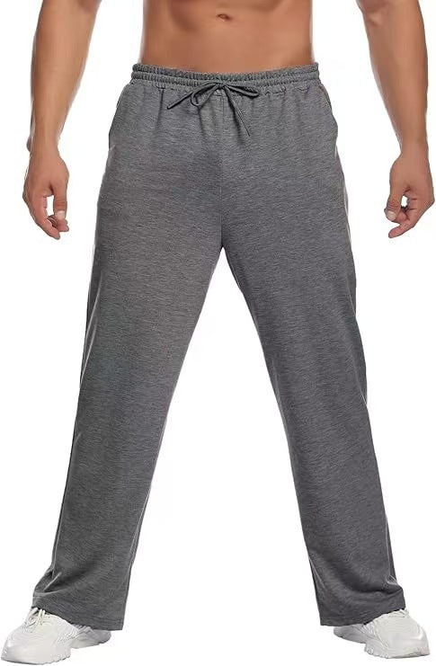 Herren nan locker fallende Loungehose aus softem Jersey mit Kordelzug, elastischem Bund und geradem Bein Drune