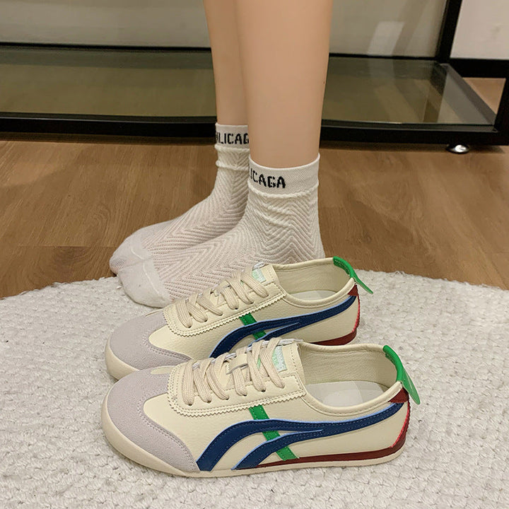 Damen Sportliche Sneakers im Retro-Design mit kontrastierenden Farbakzenten Drune