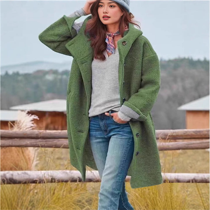Damen Oversized Wollmantel Drune