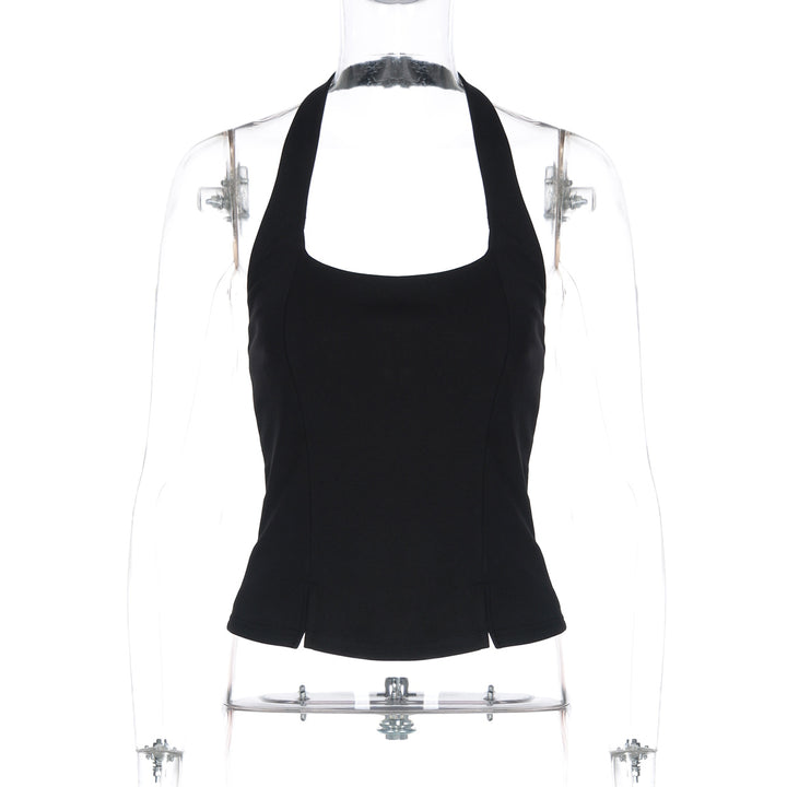 Damen Elegantes Oberteil mit quadratischem Ausschnitt und speziellen Schlitzdetails Drune