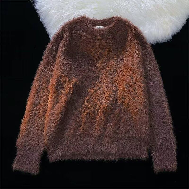 Damen Weicher Grobstrickpullover mit Rundhalsausschnitt Drune