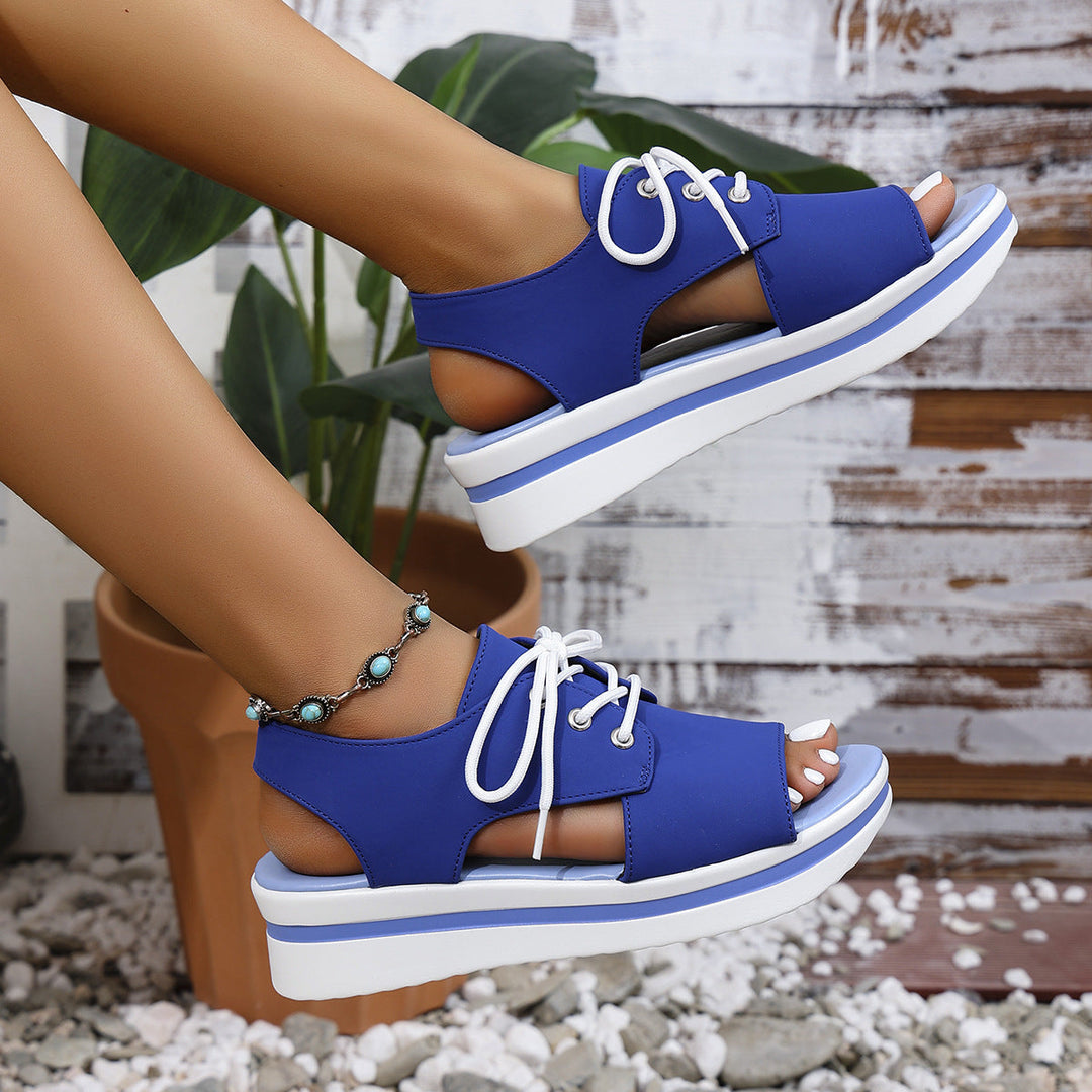 Damen Sportliche Sneaker-Sandalen mit offenem Zehenbereich und modischem Obermaterial Drune