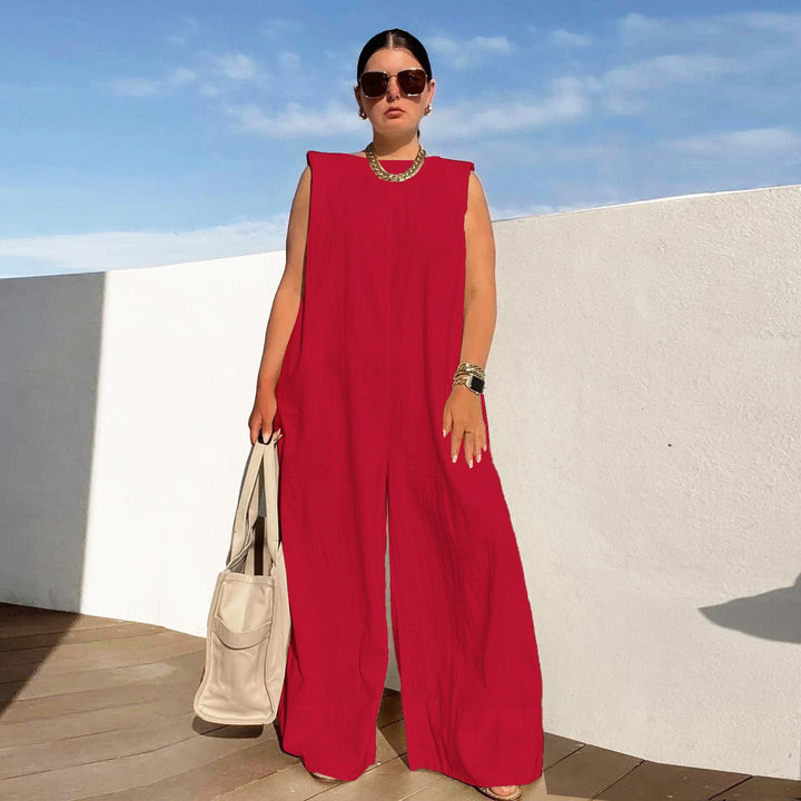 Damen Weit geschnittener Jumpsuit mit Kapuze und tiefer Taille Drune