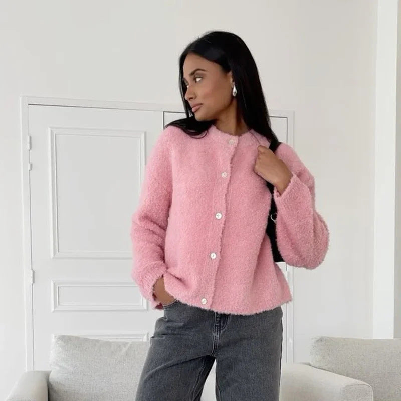 Damen Flauschiger Cardigan Drune