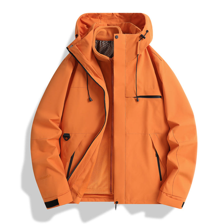 Herren Urban-Softshelljacke mit abgedichteten Nähten, verstellbarer Kapuze und minimalistischen Taschen Drune