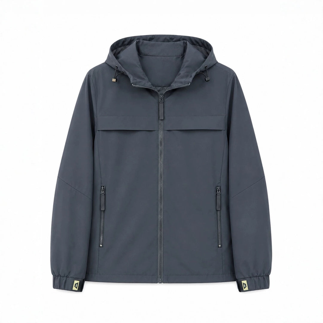 Herren Leichte wasserabweisende Kapuzen‑Softshelljacke mit Reißverschlusstaschen Drune
