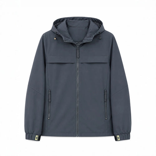 Herren Leichte wasserabweisende Kapuzen‑Softshelljacke mit Reißverschlusstaschen Drune