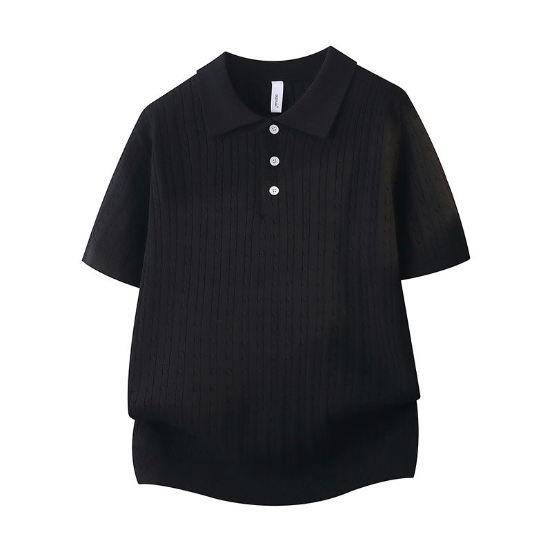 Damen Kurzarm Poloshirt mit Struktur Drune