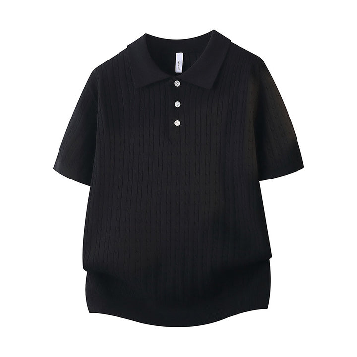 Damen Kurzarm Poloshirt mit Struktur Drune