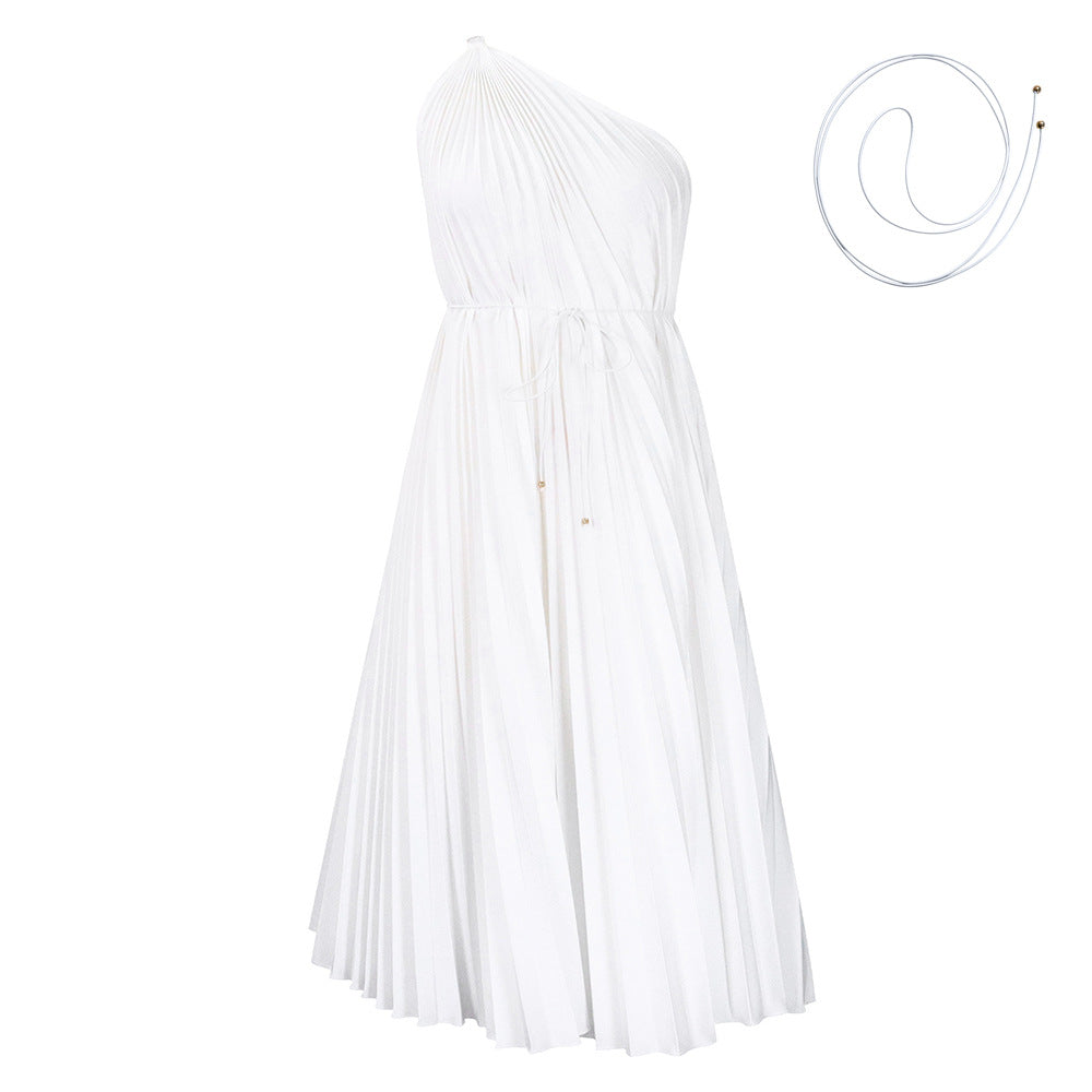 Damen Wickelkleid mit asymmetrischem Schnitt und eleganter Faltenlegung Drune