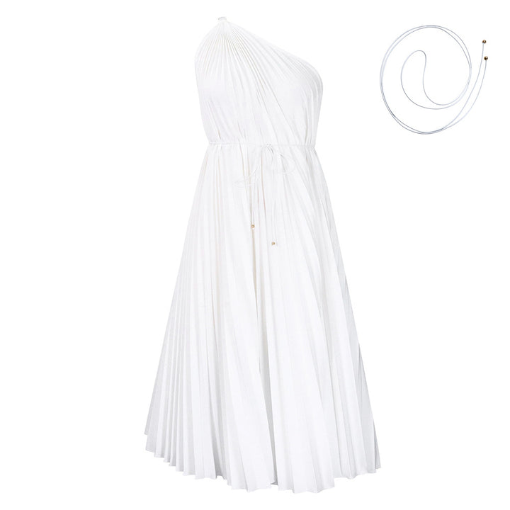 Damen Wickelkleid mit asymmetrischem Schnitt und eleganter Faltenlegung Drune