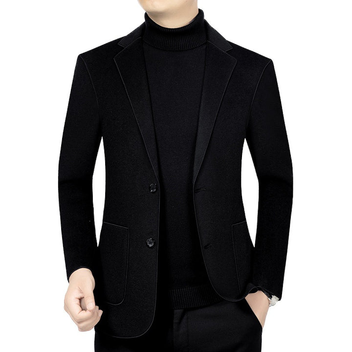 Herren Elegantes Slim-Fit Sakko aus Wolloptik mit aufgesetzten Außentaschen Drune