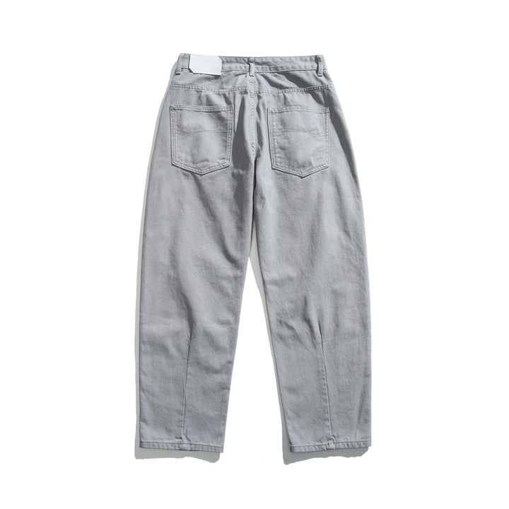Damen Utility-Hose mit hoher Taille, geradem Bein und Ziernähten Drune