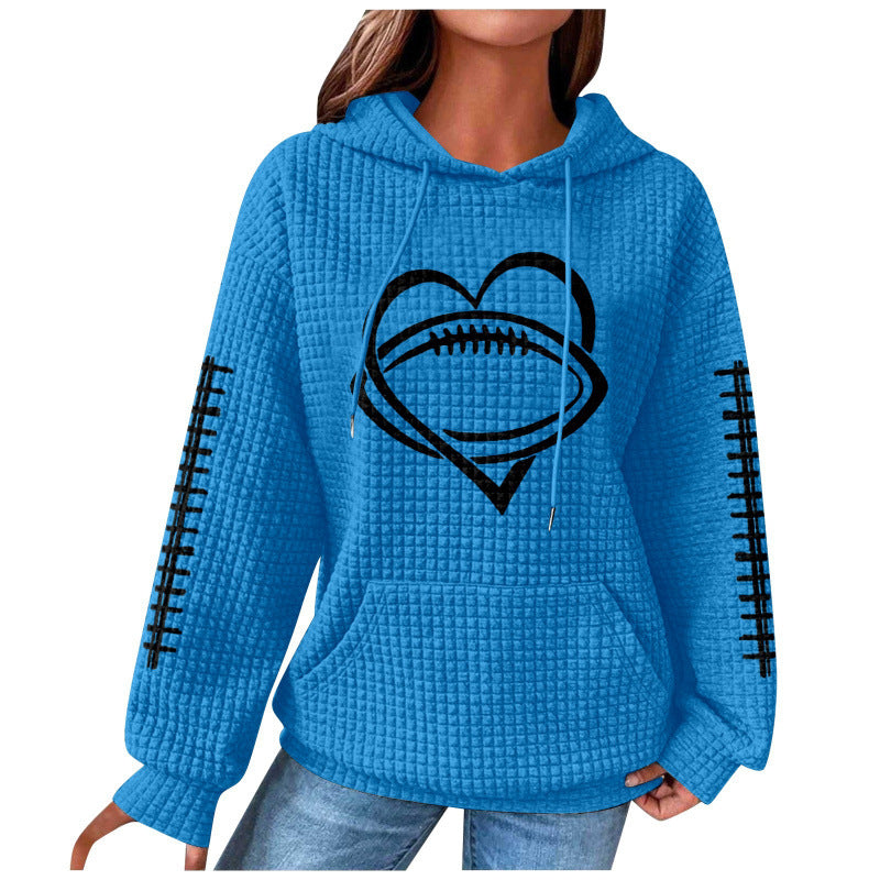 Damen Bequemer Kapuzenpullover mit Herzmotiv Drune