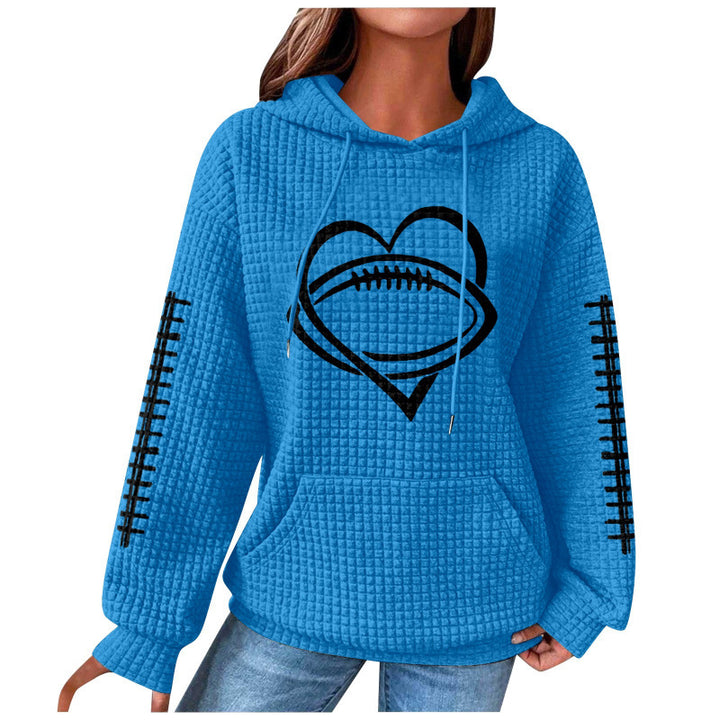 Damen Bequemer Kapuzenpullover mit Herzmotiv Drune