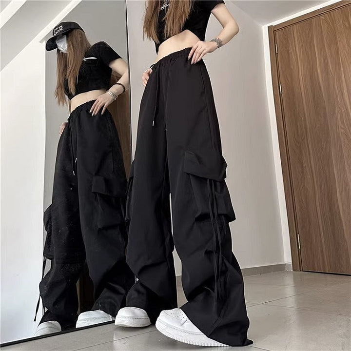 Damen Cargo-Hose im urbanen Stil mit weitem Schnitt und praktischen Seitentaschen Drune