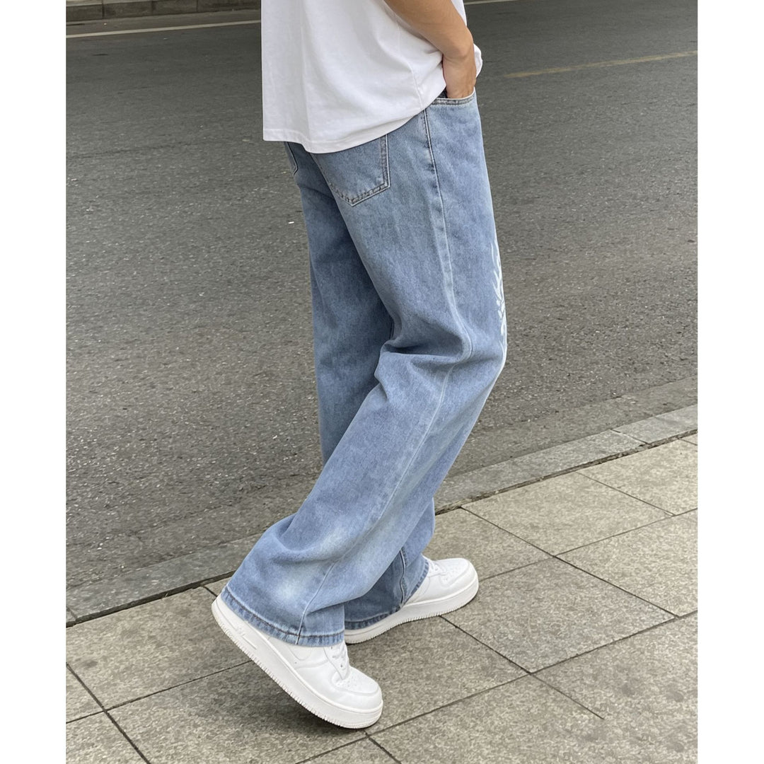 Herren Modische Loose-Fit Jeans mit einzigartigen Grafiken Drune