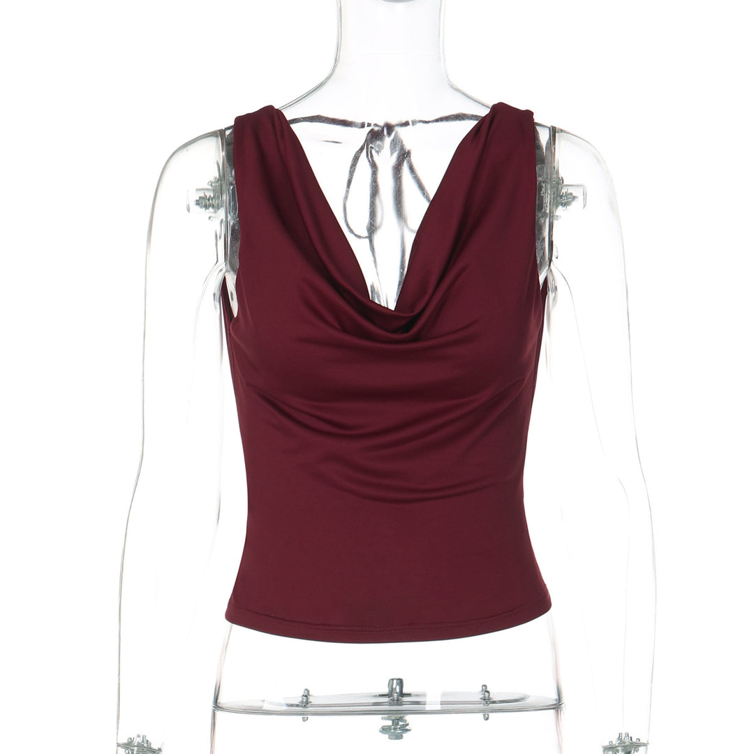 Damen Elegantes Crossover-Oberteil Drune