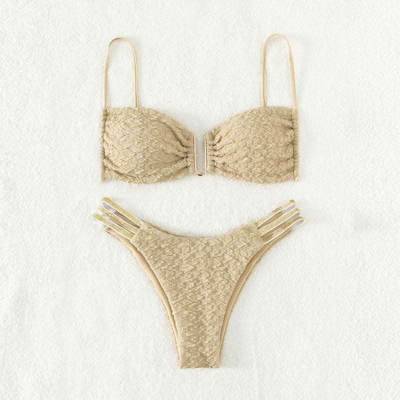 Damen Push-Up Bikini mit raffiniertem Schnürdetail Drune