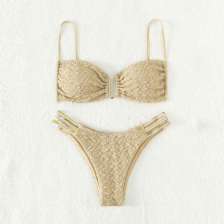 Damen Push-Up Bikini mit raffiniertem Schnürdetail Drune