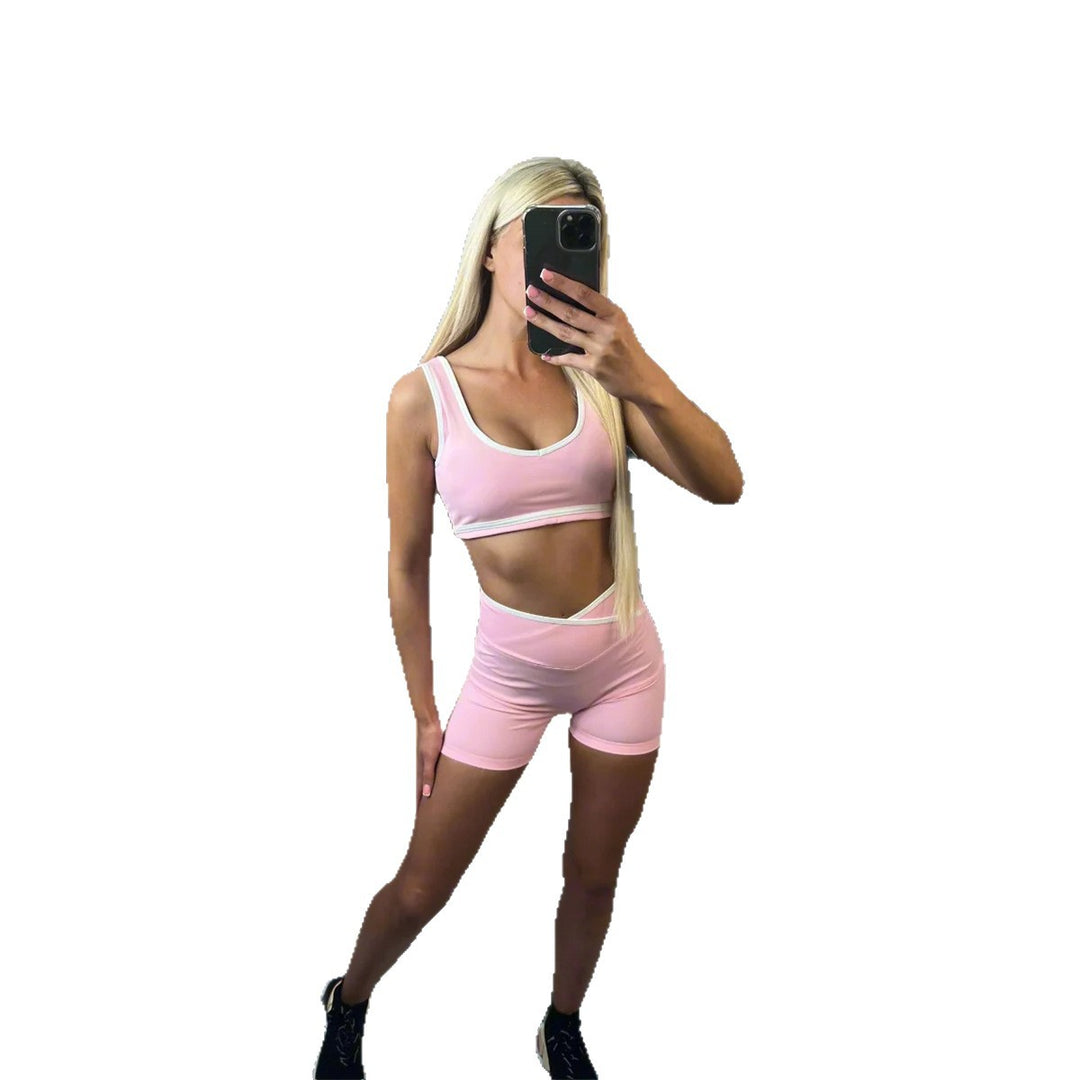 Damen Sportliches Oberteil und Shorts Set Drune