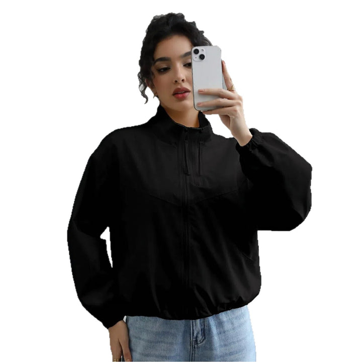 Damen Lässige Oversize-Blousonjacke mit Ballonärmeln Drune