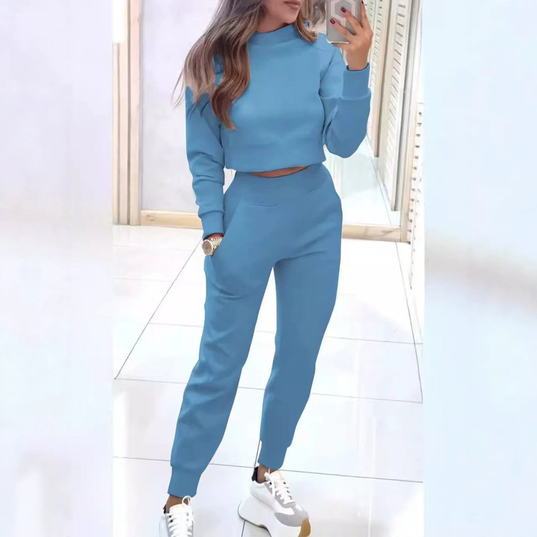 Damen Modischer Sweater und Jogginghose Set Drune