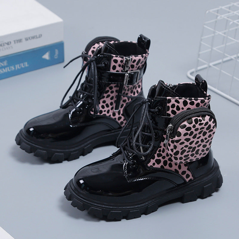 Damen modische und funktionale Stiefeletten mit seitlicher Tasche Drune
