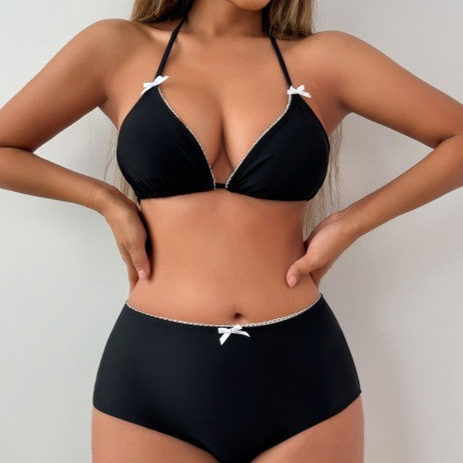 Damen Hochgeschnittener Bikini mit feinen Details Drune