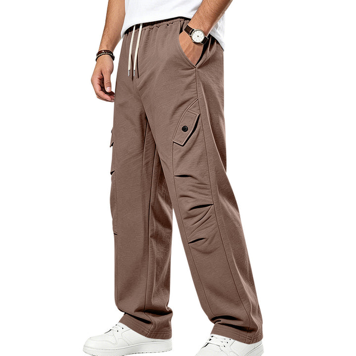 Herren Lässige Cargo-Jogginghose mit Kordelzug und Cut-Out-Details Drune